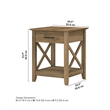 Bowery Hill Contemporary Engineered Wood End Table with Storage in Pine