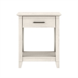 Bowery Hill Engineered Wood White End Table Rectangular Storage 20