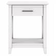Bowery Hill Farmhouse Engineered Wood End Table with Storage in White