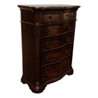 Bowery Hill Traditional 5-Drawer Solid Wood Bedroom Chest in Walnut