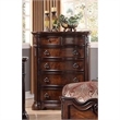 Bowery Hill Traditional 5-Drawer Solid Wood Bedroom Chest in Walnut