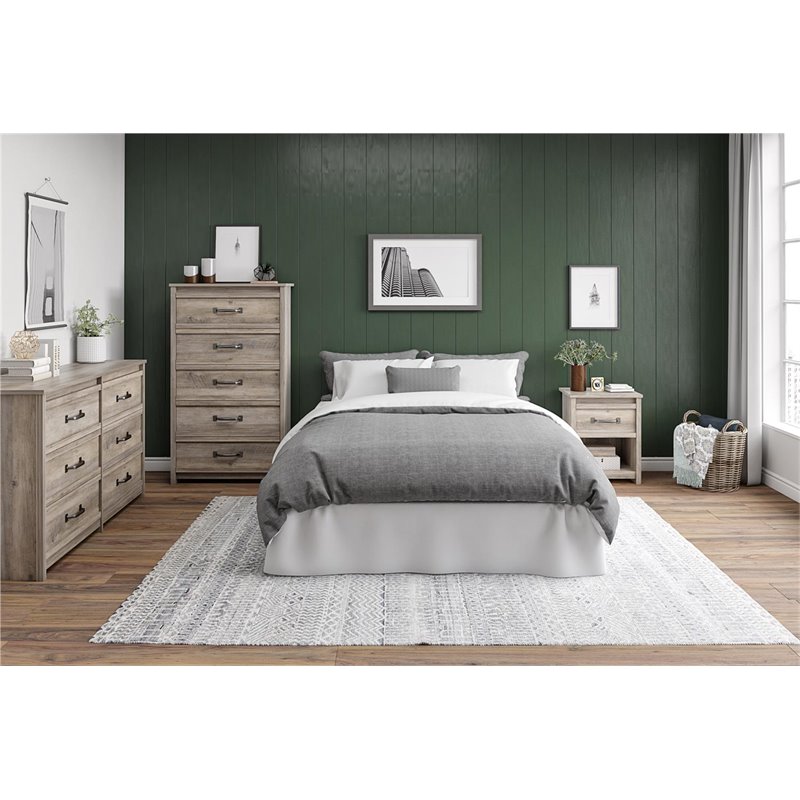 Bowery Hill One Drawer Nightstand in Gray Oak
