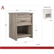 Bowery Hill One Drawer Nightstand in Gray Oak