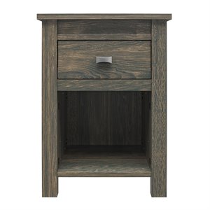 Bowery Hill One Drawer Nightstand in Weathered Oak