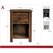 Bowery Hill One Drawer Nightstand in Weathered Oak