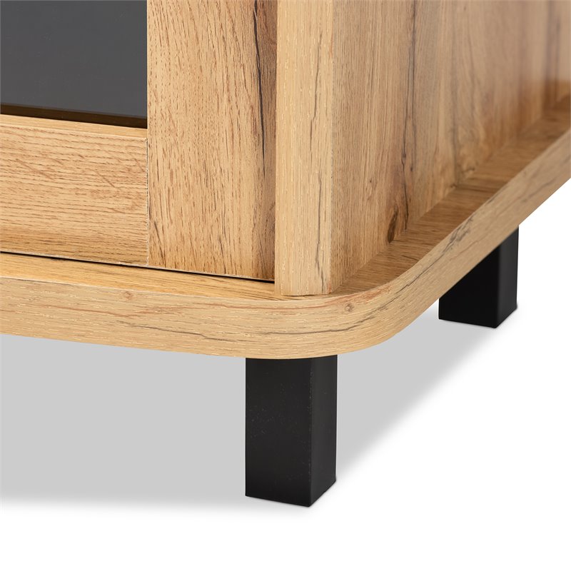 Bowery Hill Oak Brown Finished Wood 2-Drawer TV Stand