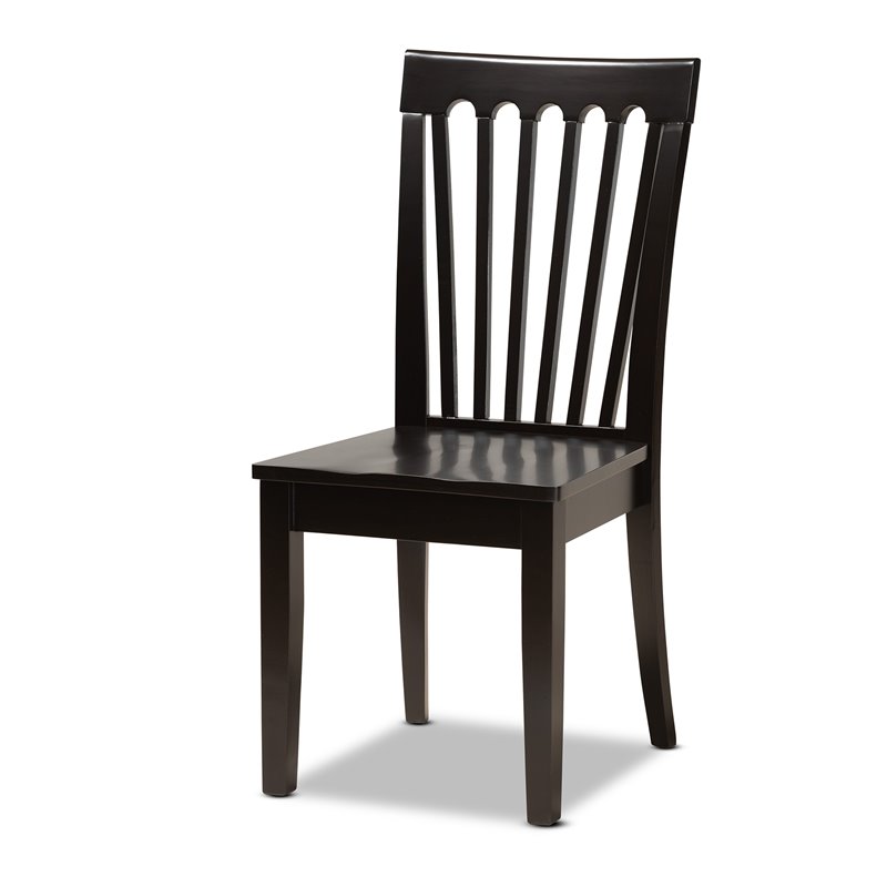 Bowery Hill Dark Brown Finished Wood 5-Piece Dining Set