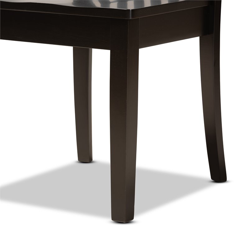 Bowery Hill Dark Brown Finished Wood 5-Piece Dining Set