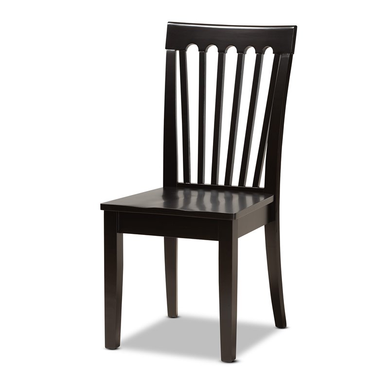 Bowery Hill Dark Brown Finished Wood 5-Piece Dining Set