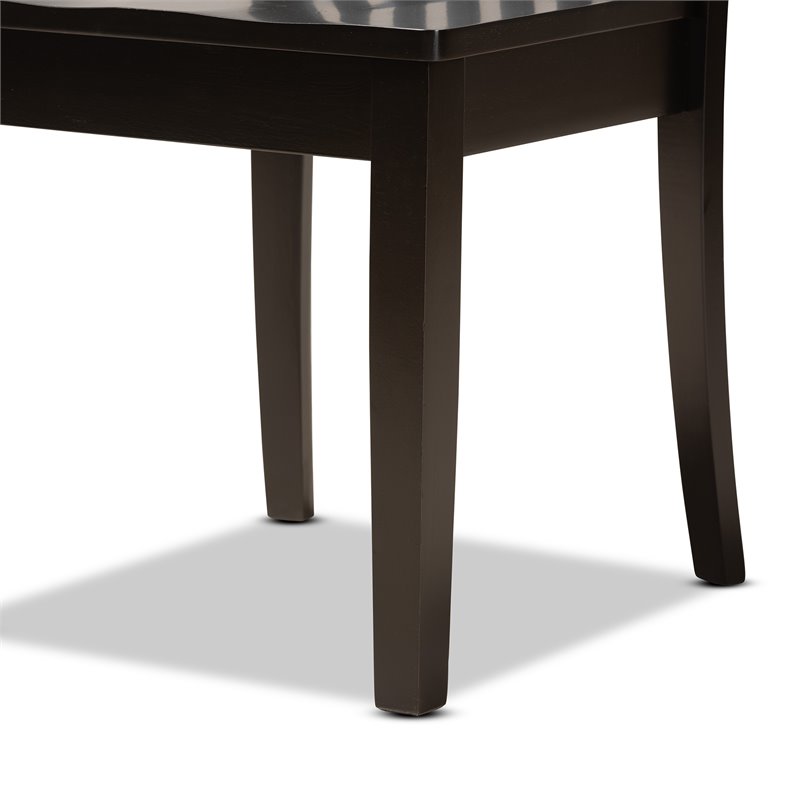 Bowery Hill Dark Brown Finished Wood 5-Piece Dining Set