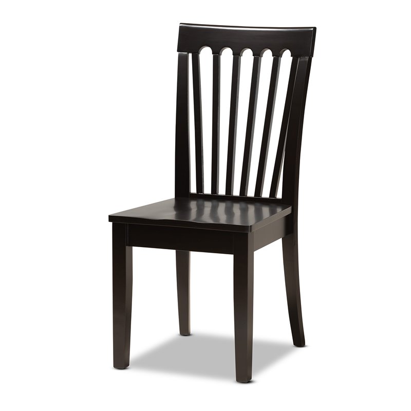 Bowery Hill Dark Brown Finished Wood 5-Piece Dining Set