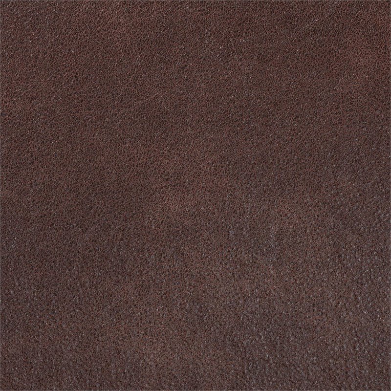 Bowery Hill Faux Leather Walnut Brown Sofa Rectangular Upholstered 68.5