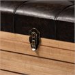 Bowery Hill Rustic Dark Brown Finished Wood Storage Ottoman