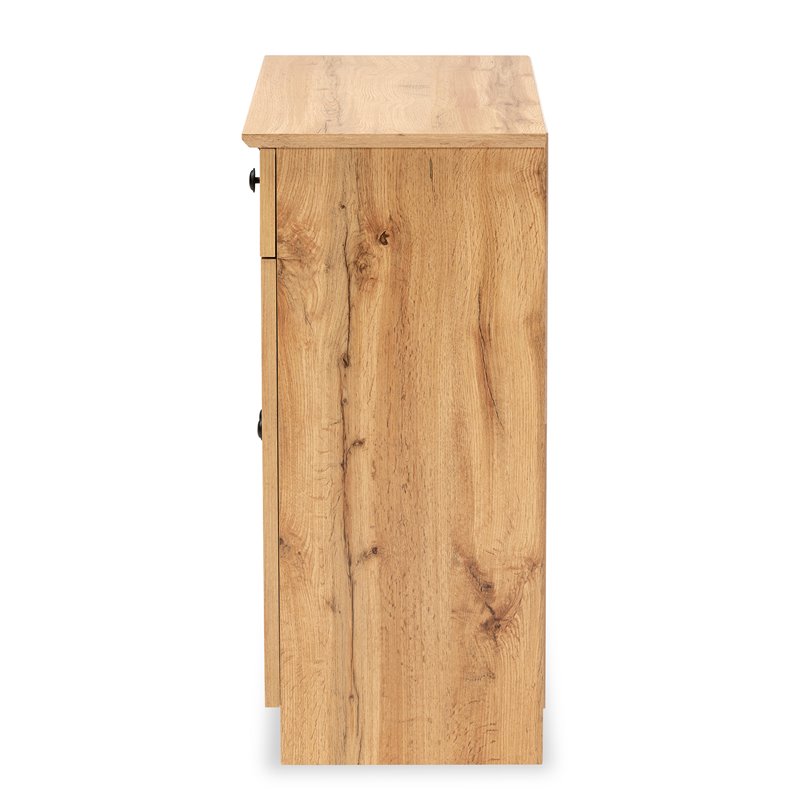 Bowery Hill Engineered Wood Oak Brown Kitchen Cabinet Rectangular Anti-Topple 30.42