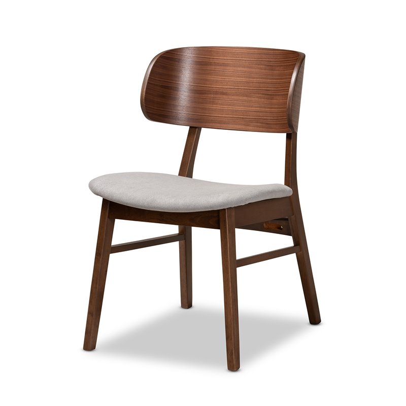 Bowery Hill Mid-Century Grey and Walnut Brown Finished Wood 5-Piece Dining Set