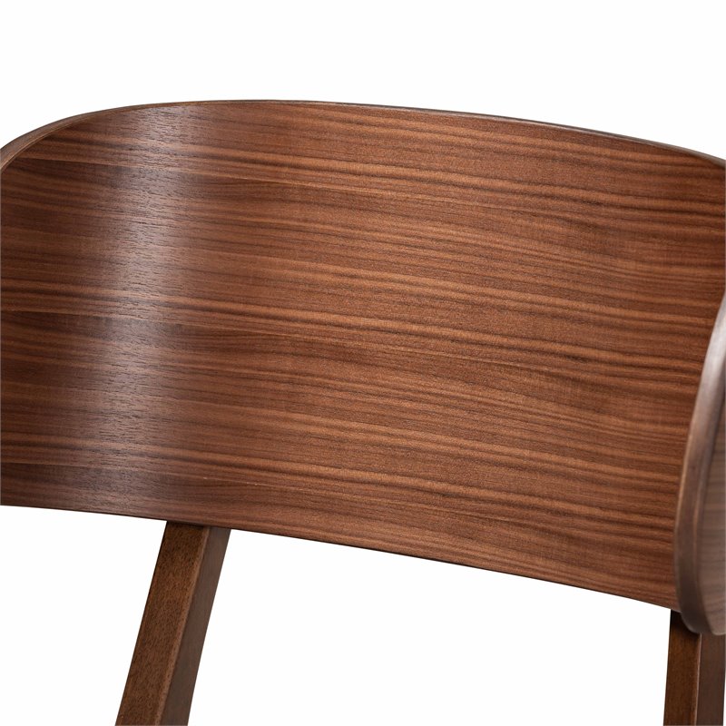 Bowery Hill Mid-Century Grey and Walnut Brown Finished Wood 5-Piece Dining Set