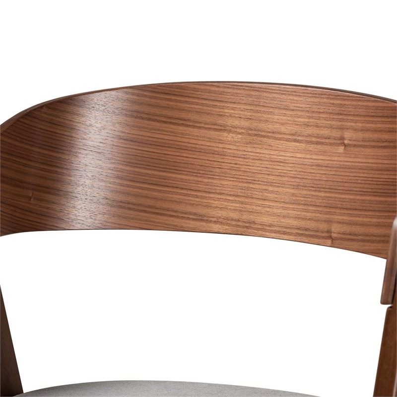 Bowery Hill Mid Century Grey and Walnut Brown Finished Wood 5-Piece Dining Set