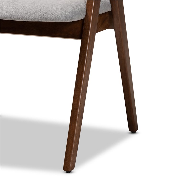 Bowery Hill Mid Century Grey and Walnut Brown Finished Wood 5-Piece Dining Set