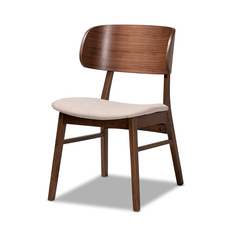 Bowery Hill Beige and Walnut Brown Finished Wood 5-Piece Dining Set