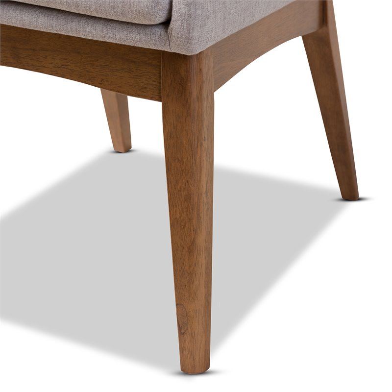 Bowery Hill Beige and Walnut Brown Finished Wood 5-Piece Dining Set