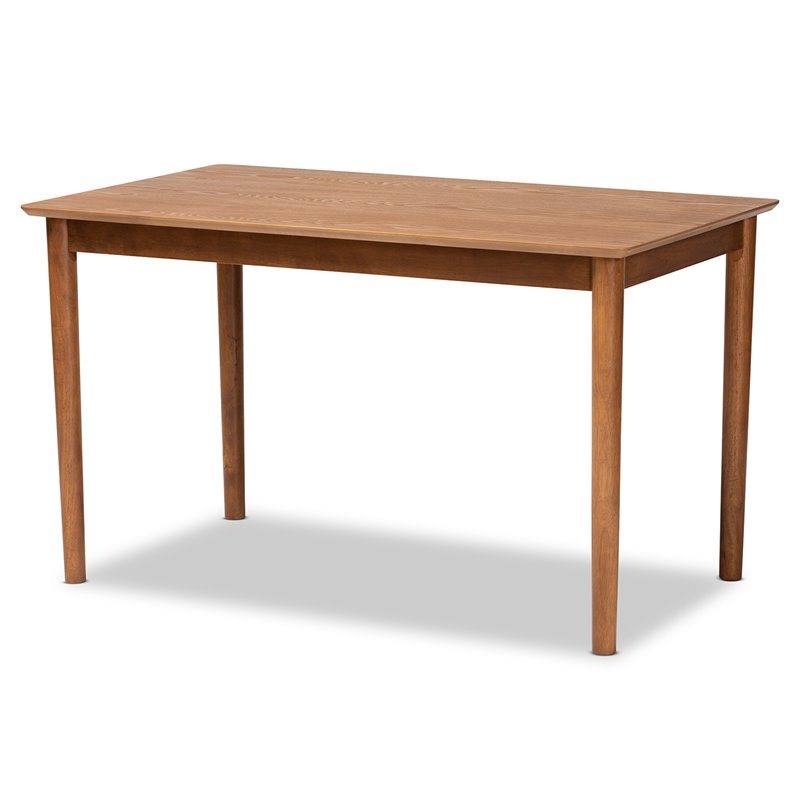 Bowery Hill Fabric and Walnut Brown Finished Wood 5-Piece Dining Set