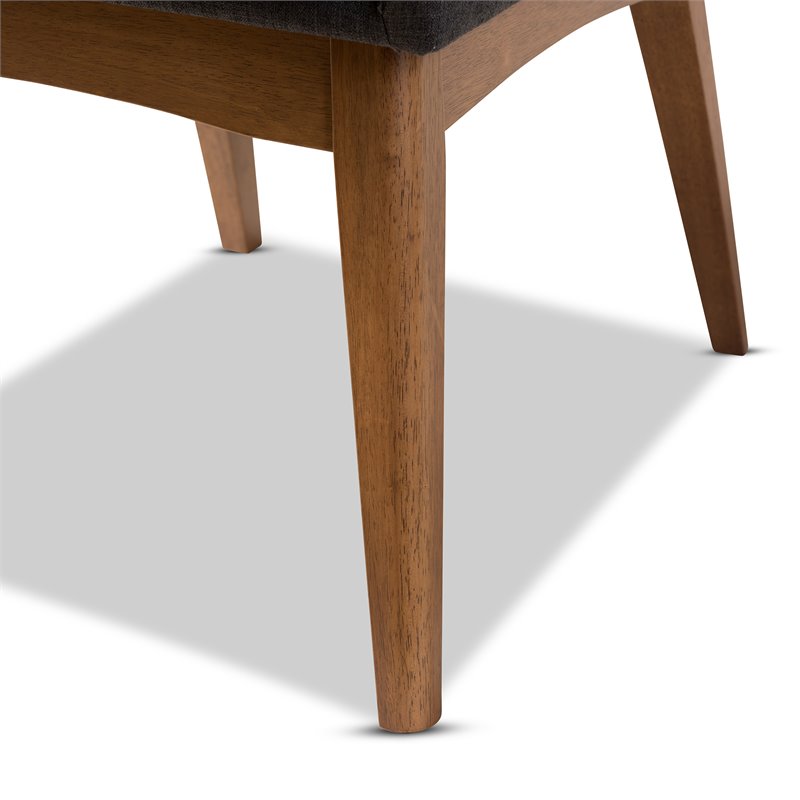 Bowery Hill Dark Grey and Walnut Brown Finished Wood 5-Piece Dining Set