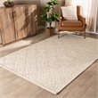 Bowery Hill Modern Ivory Handwoven Wool Area Rug