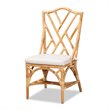 Bowery Hill Rattan Natural Chair Rectangular Fully Assembled 40.2