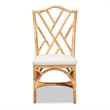 Bowery Hill Rattan Natural Chair Rectangular Fully Assembled 40.2