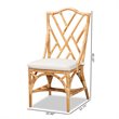 Bowery Hill Rattan Natural Chair Rectangular Fully Assembled 40.2
