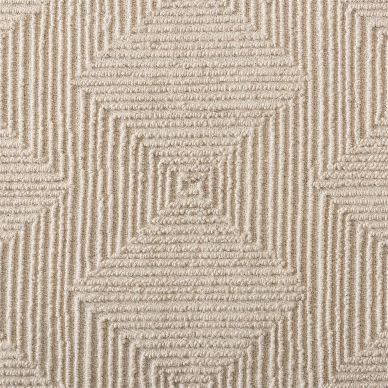 Bowery Hill Modern Ivory Hand-Tufted Wool Area Rug