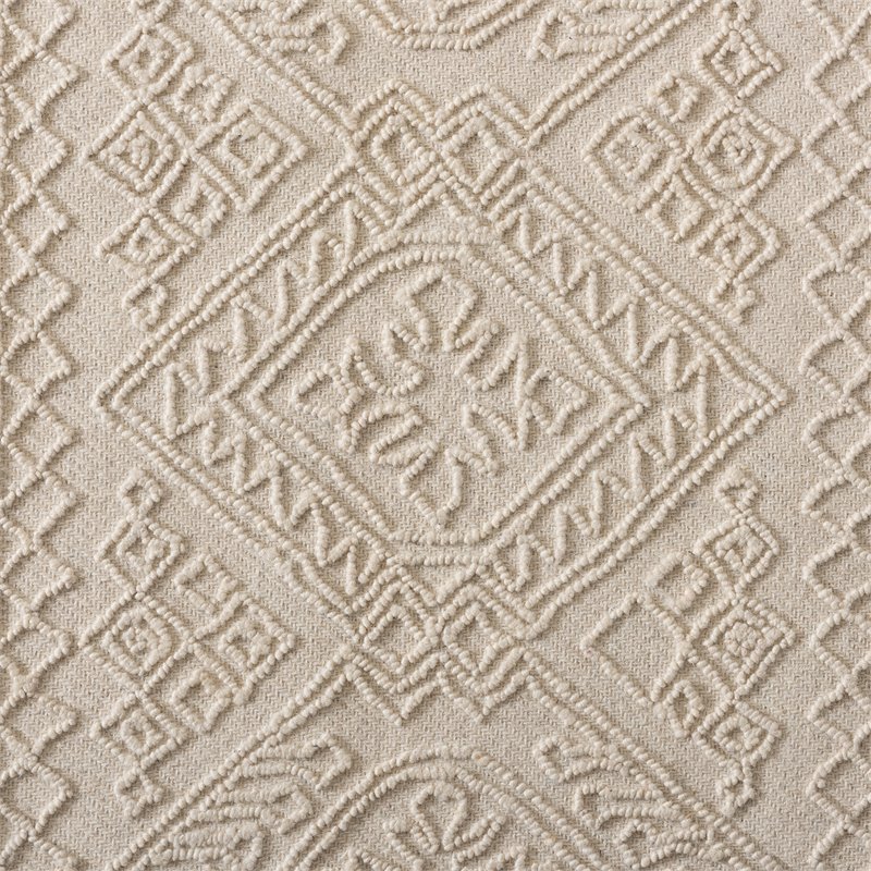 Bowery Hill Modern Ivory Hand-Tufted Wool Area Rug