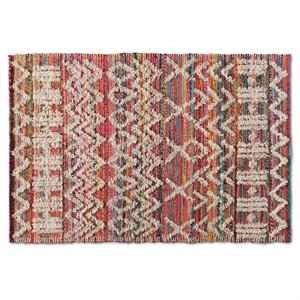 Bowery Hill Contemporary Multi-Colored Handwoven Blend Area Rug