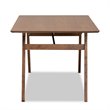 Bowery Hill Walnut Brown Finished Wood Dining Table