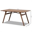 Bowery Hill Walnut Brown Finished Wood Dining Table