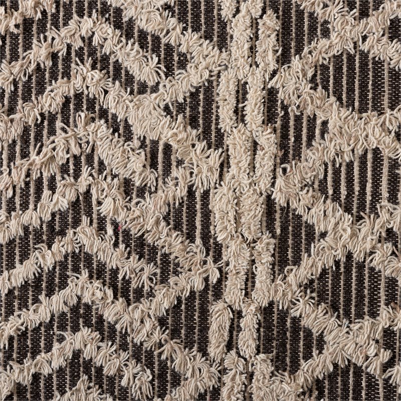 Bowery Hill Ivory and Charcoal Handwoven Wool Area Rug