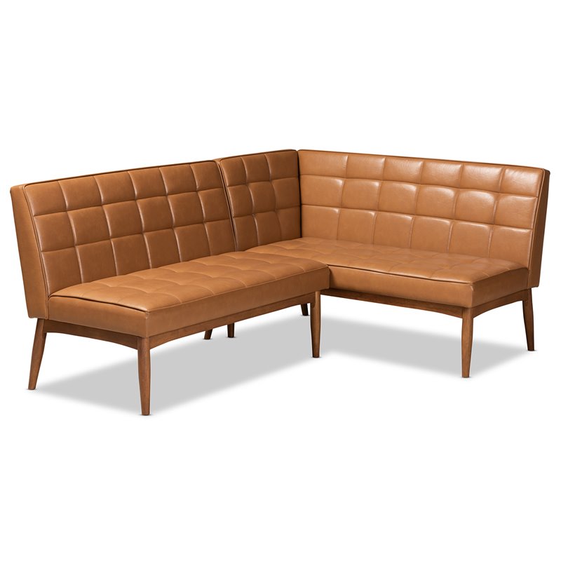 Bowery Hill Tan Brown Finished Wood 2-Piece Dining Set
