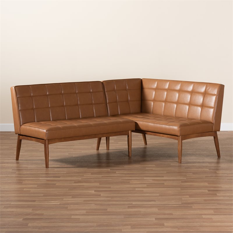 Bowery Hill Tan Brown Finished Wood 2-Piece Dining Set
