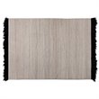 Bowery Hill Modern Beige and Black Handwoven Wool Blend Area Rug