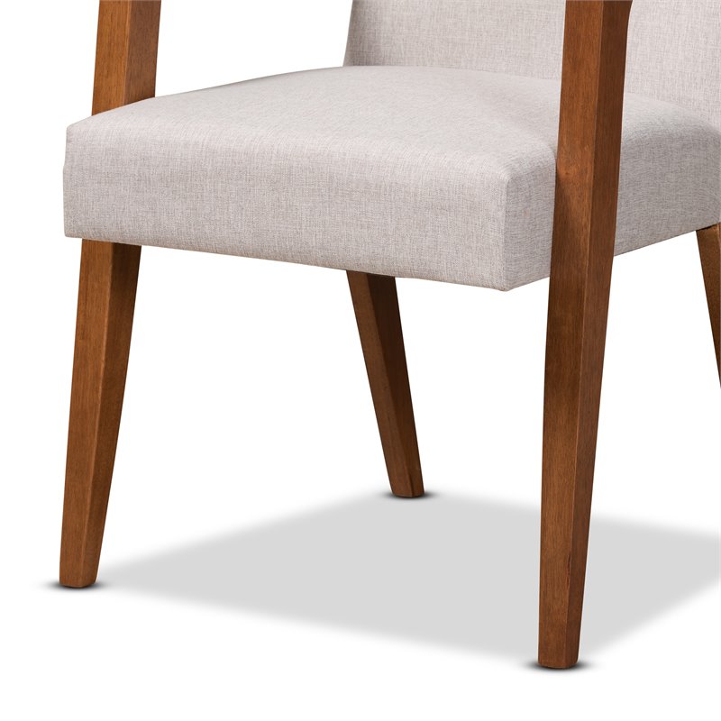 Bowery Hill Beige Walnut Brown Finished Wood 5-Piece Dining Set