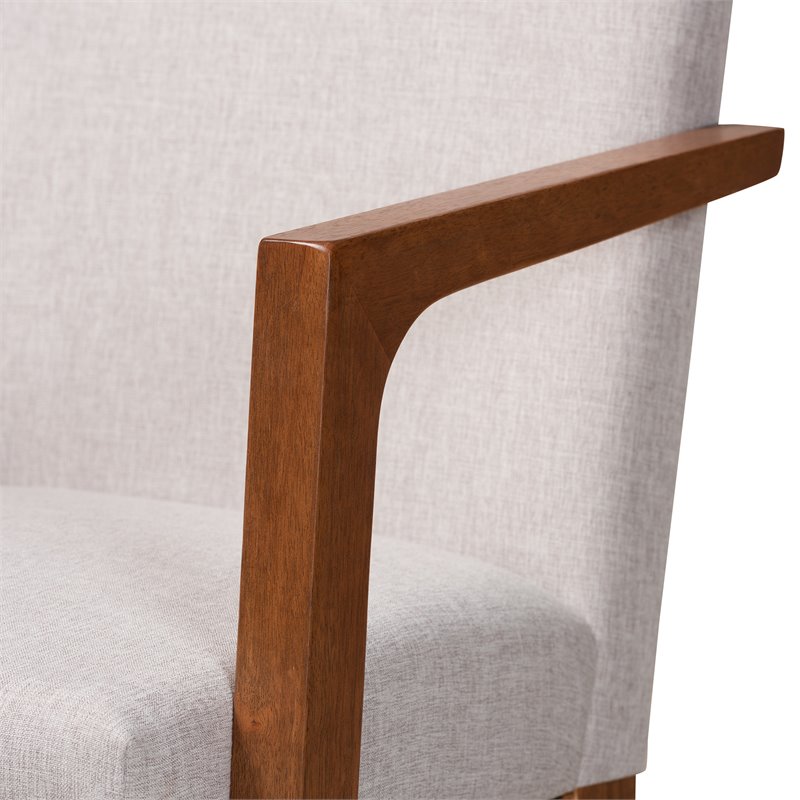 Bowery Hill Beige Walnut Brown Finished Wood 5-Piece Dining Set