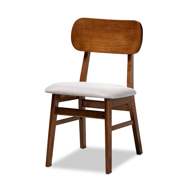 Bowery Hill Grey and Walnut Brown Finished Wood 5-Piece Dining Set