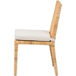 Bowery Hill Mahogany Wood Natural Dining Chair Rectangular Fully Assembled