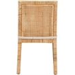 Bowery Hill Mahogany Wood Natural Dining Chair Rectangular Fully Assembled