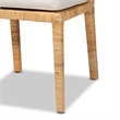 Bowery Hill Mahogany Wood Natural Dining Chair Rectangular Fully Assembled