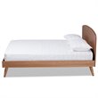 Bowery Hill Rubberwood Walnut Brown Platform Bed Rectangular Assembly Required Queen Size