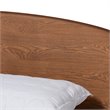 Bowery Hill Rubberwood Walnut Brown Platform Bed Rectangular Assembly Required Queen Size