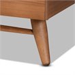 Bowery Hill Rubberwood Walnut Brown Platform Bed Rectangular Assembly Required Queen Size