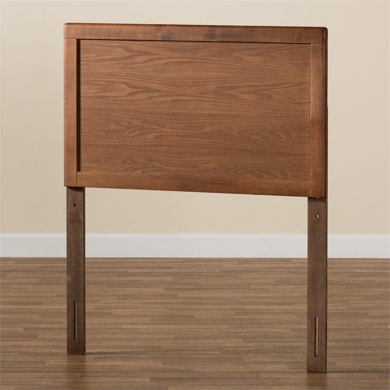 Bowery Hill Walnut Brown Finished Wood Twin Size Headboard