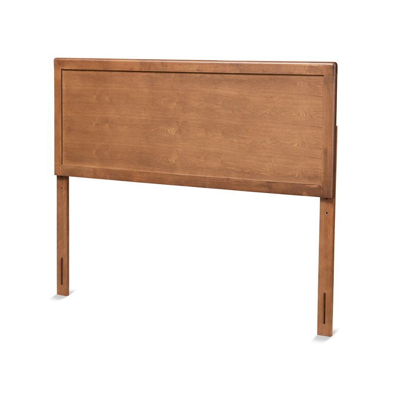 Bowery Hill Rubber Wood Ash Walnut Headboard Rectangular Adjustable 55.9